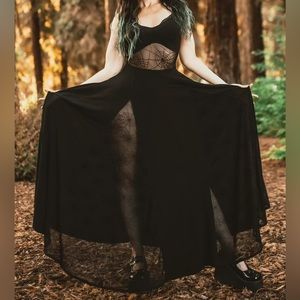 Weasel Wear ARACHNOPHOBIA MAXI DRESS Size Large